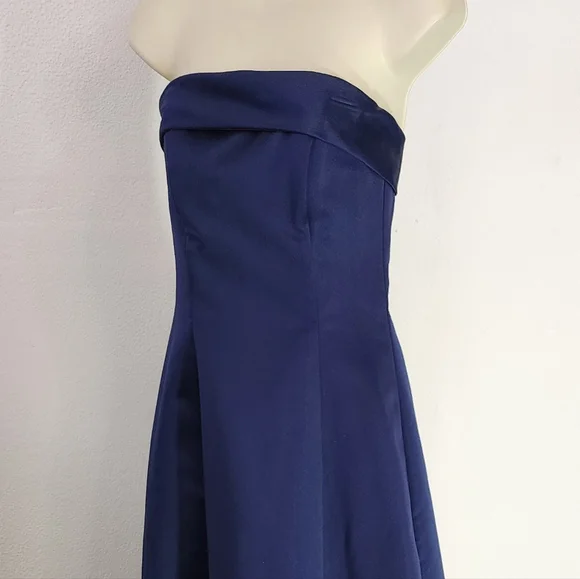 Urban Girl Nites Dress Strapless Y2K Satin With Tulle Prom Blue Size 4 - Picture 10 of 13